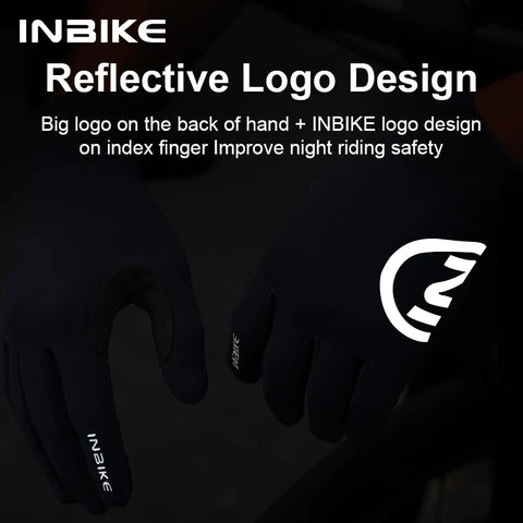 INBIKE 2024 Gel Padded Fietshandschoenen voor Heren - Herfst Winter Full Finger Touchscreen MTB Accessoires