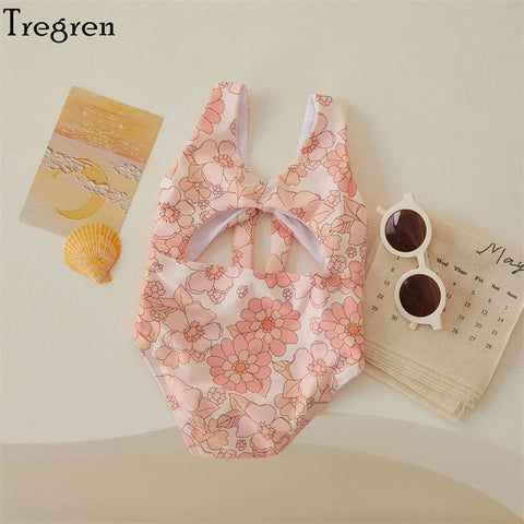 Tregren Peuter Baby Meisjes Bloemen Schelp Print Badkleding