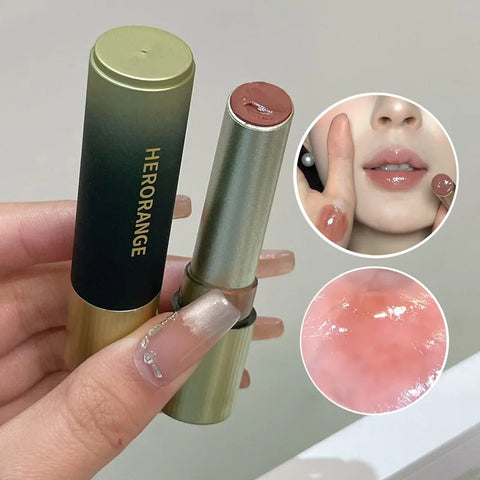 Punk Jelly Lipstick Mirror Lipgloss - Chocolate Brown Moisturizing Lip Tint