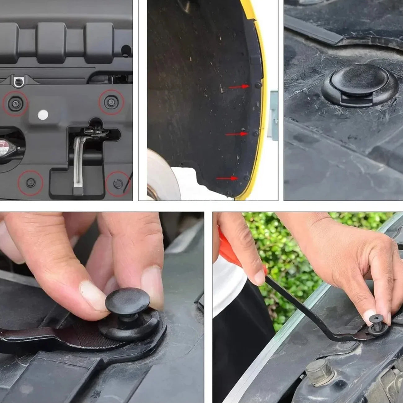 Car Retainer Clips Plastic Fasteners Kit - 6 Size Auto Push Pin Rivets Set