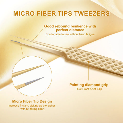 NAGARAKU Precision Fiber Tip Tweezer for Professional Eyelash Extensions
