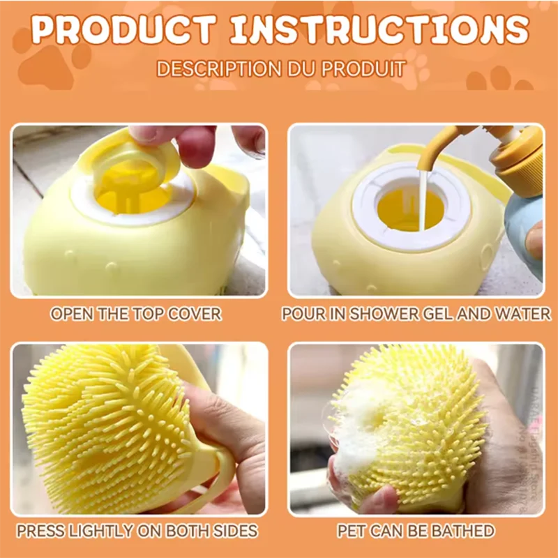 Multifunctional Bath Massage Brush for Pets