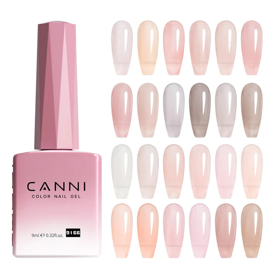 CANNI 9ml Nail Gel Polish - HEMA FREE, Transparent Nude Pink