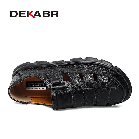 DEKABR Sommer Herren Sandalen aus echtem Leder 