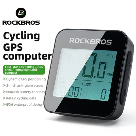ROCKBROS GPS Bike Computer - Waterproof Speedometer for Road and MTB Cyclists