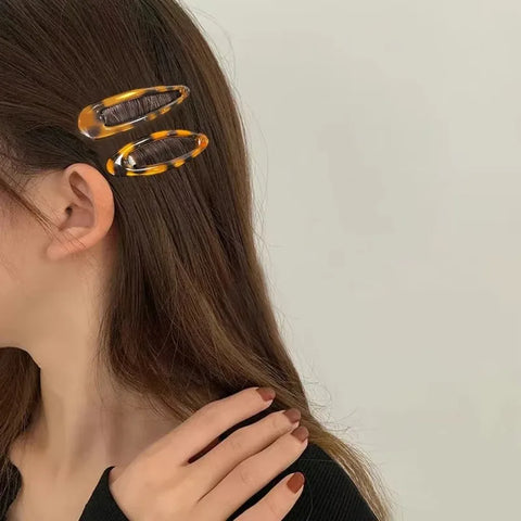 Cute Leopard Print Hair Clips - Vintage Korean Style BB Clips for Y2K Girls