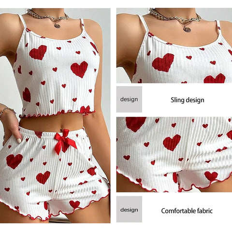 Dames pyjamaset nachtkleding 2 stuks