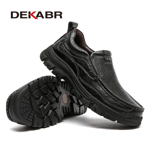 DEKABR Neue Frühlings-Herrenschuhe aus Kuhleder 