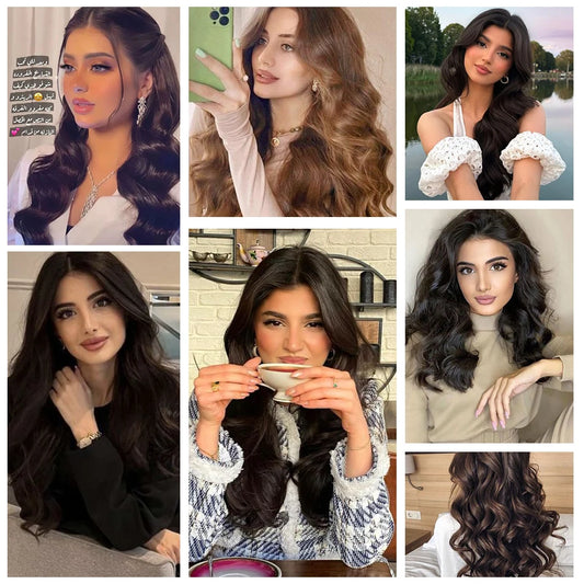 Clip-In Hair Extensions 100% Real Human Remy Hair 7pcs/Set Dark Brown #2