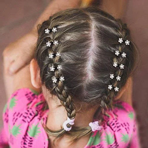 6 stuks mini-haarspeldjes met strass - antislip bloemenhaaraccessoires voor vrouwen en meisjes