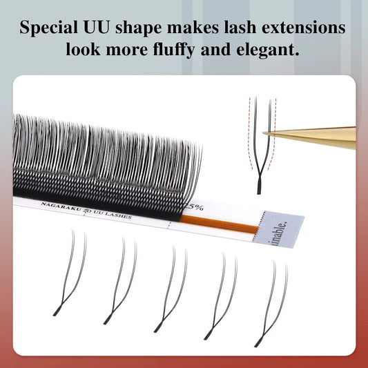NAGARAKU U Shape YY 2D UU Soft Light Natural Eyelash Extensions