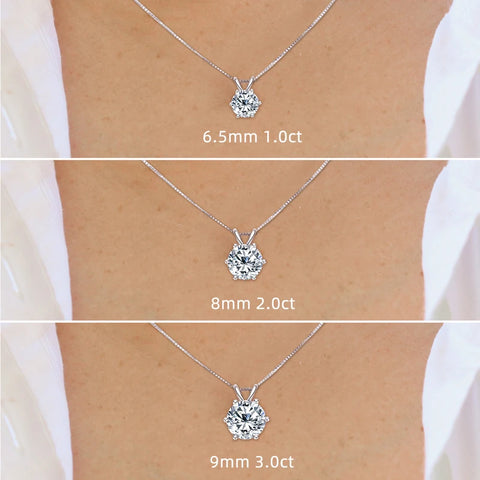 IOGOU 3.0 karaat moissaniet hanger ketting voor vrouwen