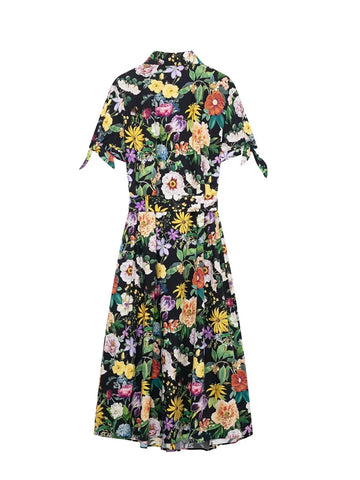 TRAF Floral Print Midi Dress for Women