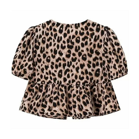MUJER Leopard Print Crop Top voor Dames