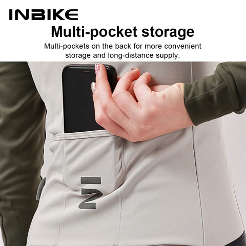 INBIKE Winter Fleece Women's Long Sleeve Jersey - Thermal Cycling Suit for Mountain and Road Biking