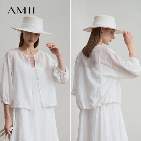 AMII Office Lady Summer New Shirts for Women