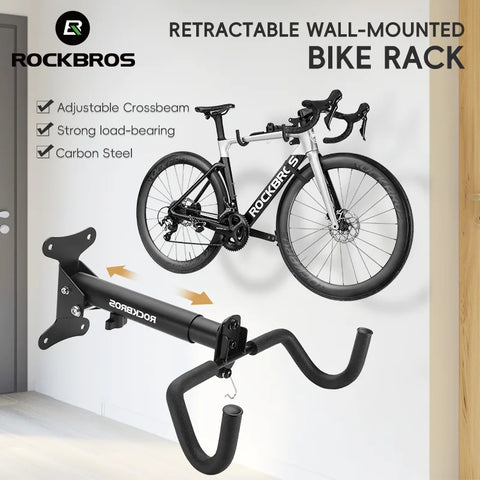 ROCKBROS Adjustable Bike Rack - Wall Mount Garage Holder for MTB and Road Bikes