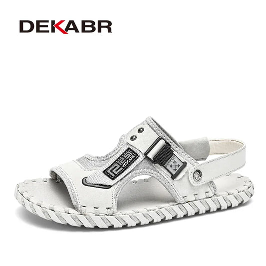 DEKABR Sommermode Hausschuhe aus PU-Leder 