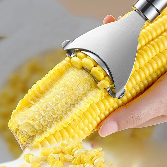 Stainless Steel Corn Peeler - Serrated Corn Stripper and Cob Shaver Tool