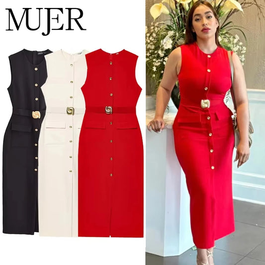 MUJER 2025 Women's Summer Midi Dress