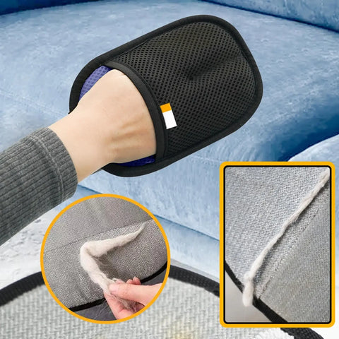 Double-Sided Pet Hair Removal Gloves for Cats and Dogs - Reusable Grooming Tool