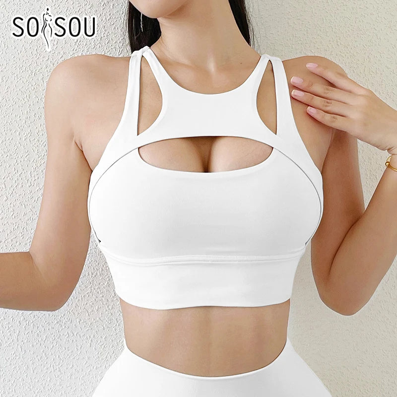SOISOU Nylon Gym Sexiest Bra for Women