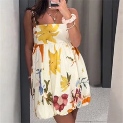 MUJER Print Slip Mini Dress for Women