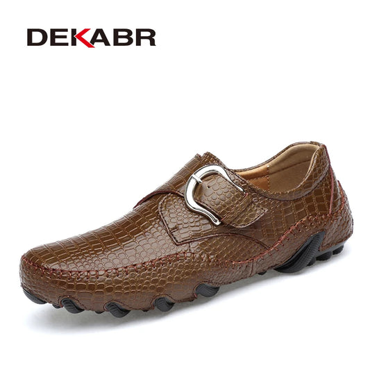 DEKABR Große Herren-Loafer, handgefertigt, echtes Leder 