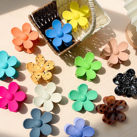 2025 Korea Flower Shape Hair Claw Clip for Women and Girls – Stylish Barrette Crab Hair Clips