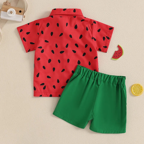 Tregren peuter watermeloen zomeroutfitset