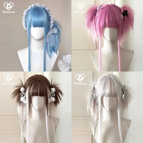 Ashley Wig for Women - Straight Lolita Cute Braided Y2K Cosplay
