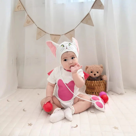 Summer Baby Romper - Cute Cat Outfit for Infants