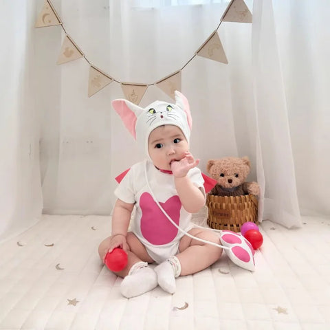 Summer Baby Romper - Cute Cat Outfit for Infants