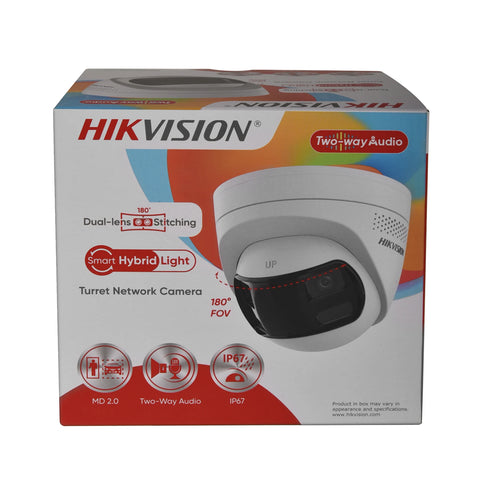 Hikvision 8MP Dual Lens 180° Wide Angle Network IP Camera
