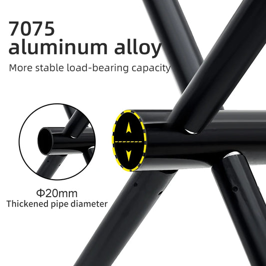 PACOONE Camping Portable Folding Stool - Ultralight Aluminium Alloy Mini Fishing Chair for Outdoor Adventures