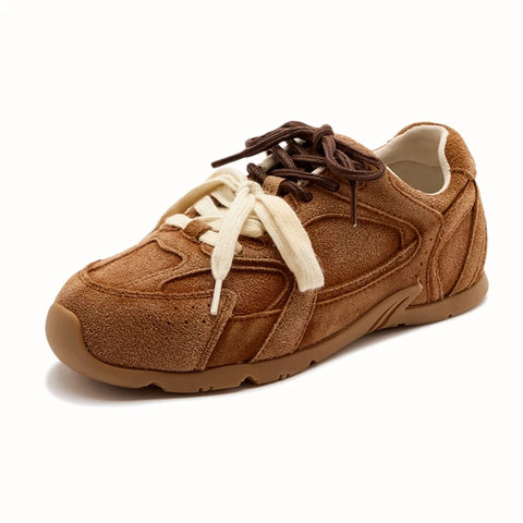 AIYUQI Dames Sneakers - Echte Leren Retro Trainingsschoenen