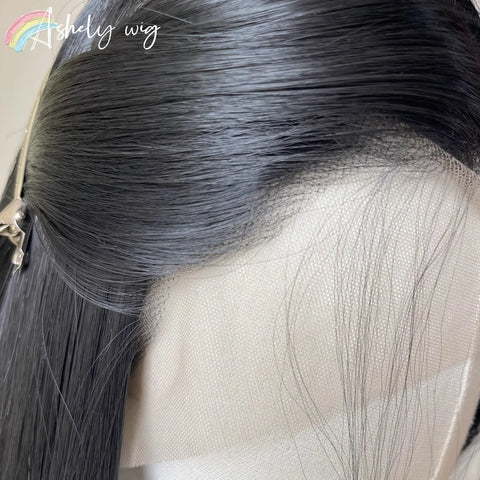 Black 26" Lace Front Wig for Cosplay and Daily Use