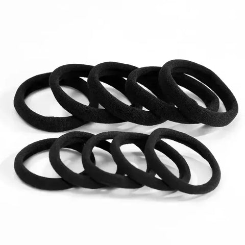 200 stuks/set dames- en meisjesbasis haarbanden - eenvoudige effen kleuren elastische hoofdband haarbanden haaraccessoires paardenstaarthouder