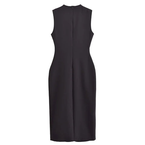 MUJER 2025 Women’s Black Office Long Dress