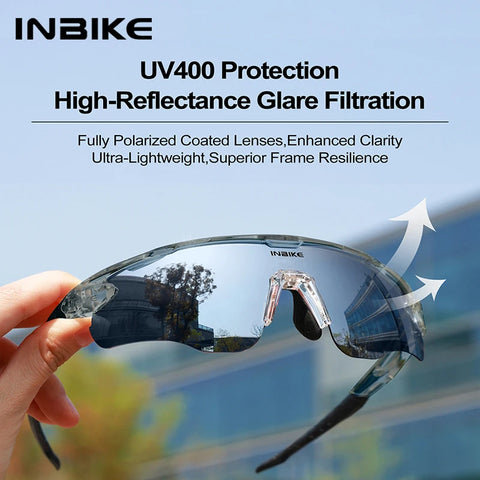 INBIKE Polarized Cycling Glasses with UV400 Protection for Outdoor Sports