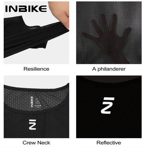 INBIKE Men's Sleeveless Cycling Base Layer - Quick Dry Bicycle Undershirts Vest for Road & MTB
