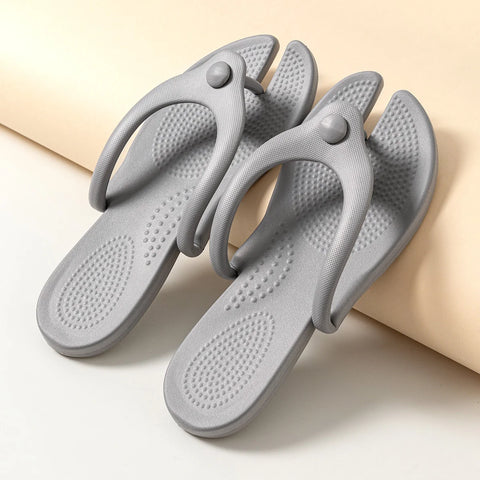 EVA Women Flip Flops - Foldable Detachable Beach Slippers