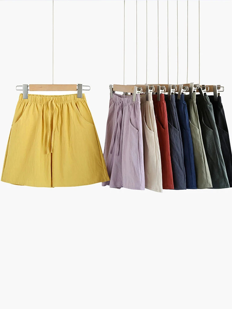 ITOOLIN Women's Casual Linen Workout Shorts