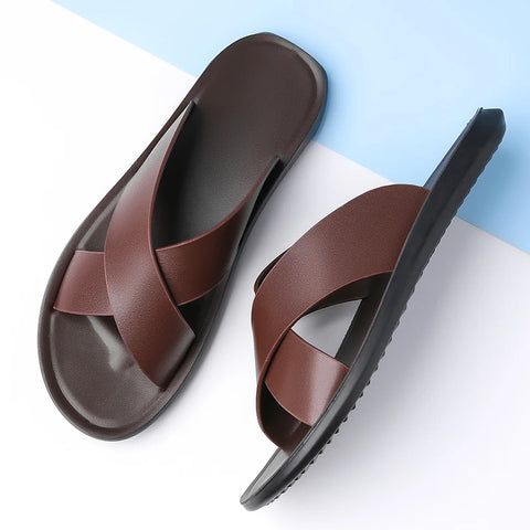 Men's Leather Summer Walking Sandals