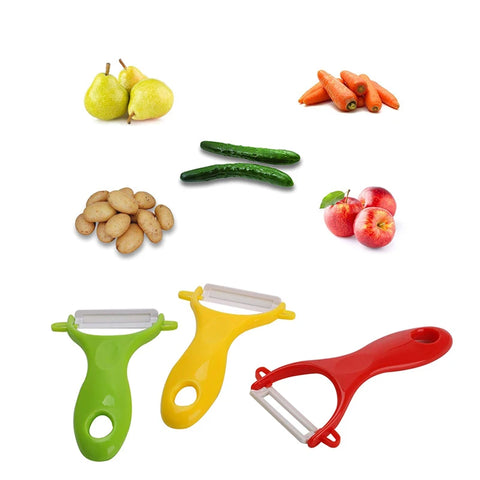 LMETJMA Keramische Dunschiller - 4 Kleuren Groente- en Fruitschiller voor de Keuken