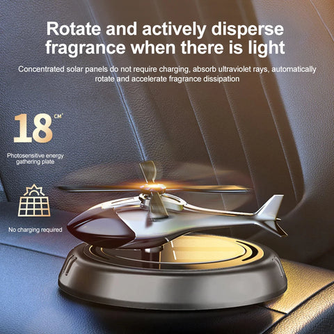 Solar Powered Helicopter Aromatherapy Car Air Freshener