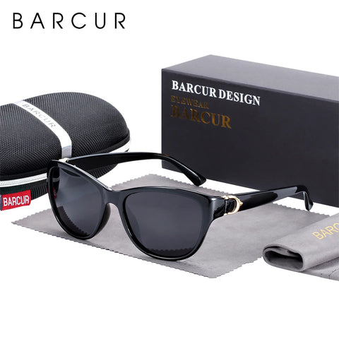 BARCUR TR90 Cat-Eye gepolariseerde zonnebril – Gradient UV400 dameszonnebril
