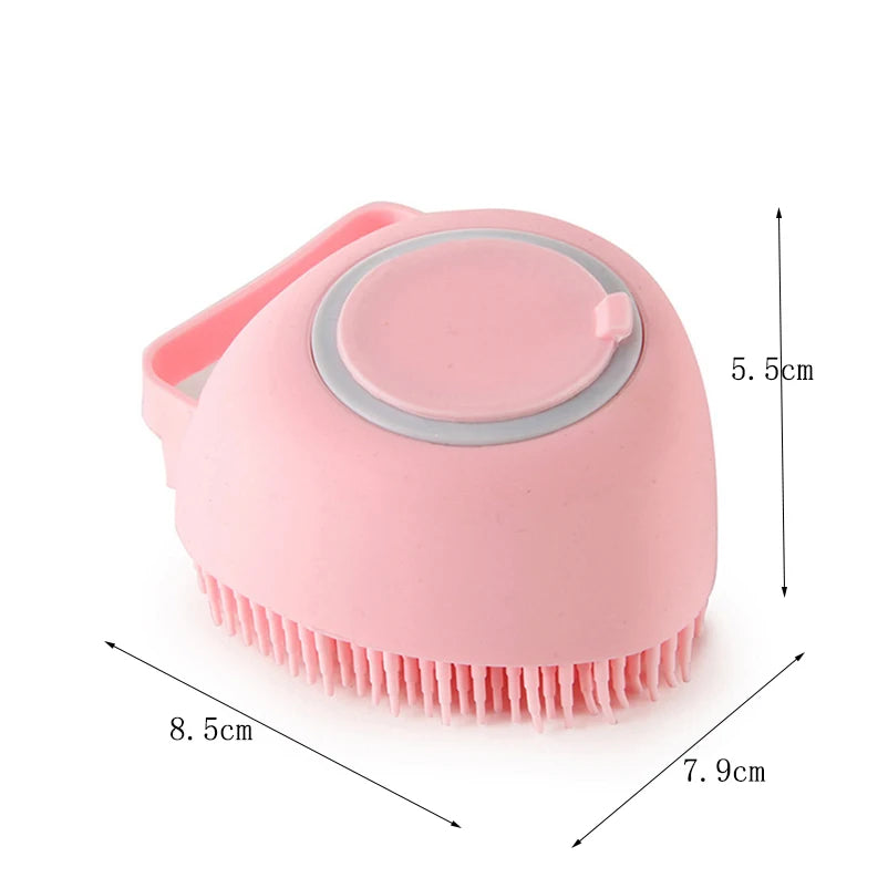Non-Toxic Silicone Pet Bath Brush for Cats & Dogs