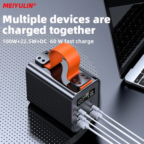 60000mAh Power Bank – 100W USB-C PD/QC/DC Fast-Charge