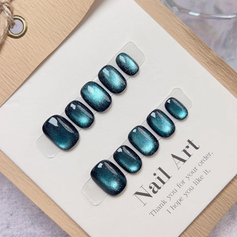 Handmade Cat-eye Press on Nails